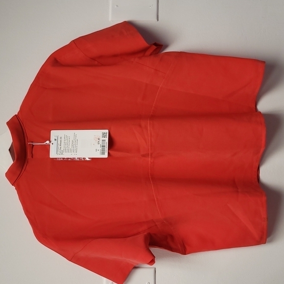 Lululemon Full Day Ahead Short Sleeve Shirt Carnation Red Size 4.. - Picture 6 of 11